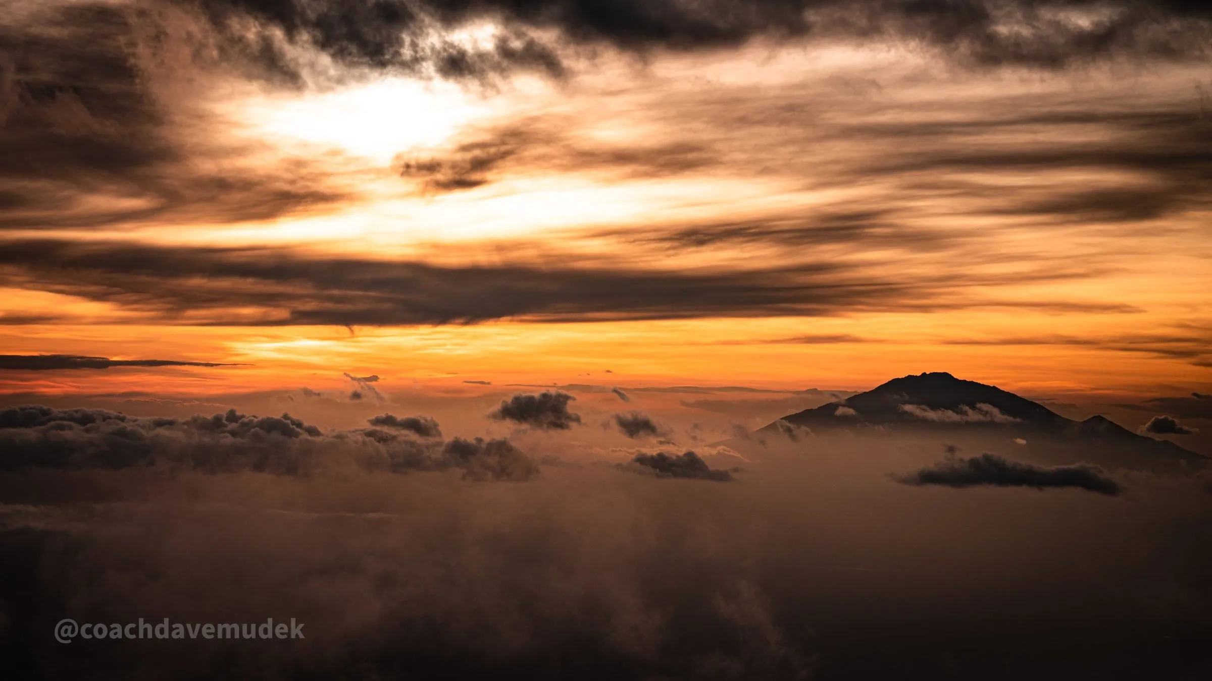 Sunset above the clouds, from the Kilimanjaro climb